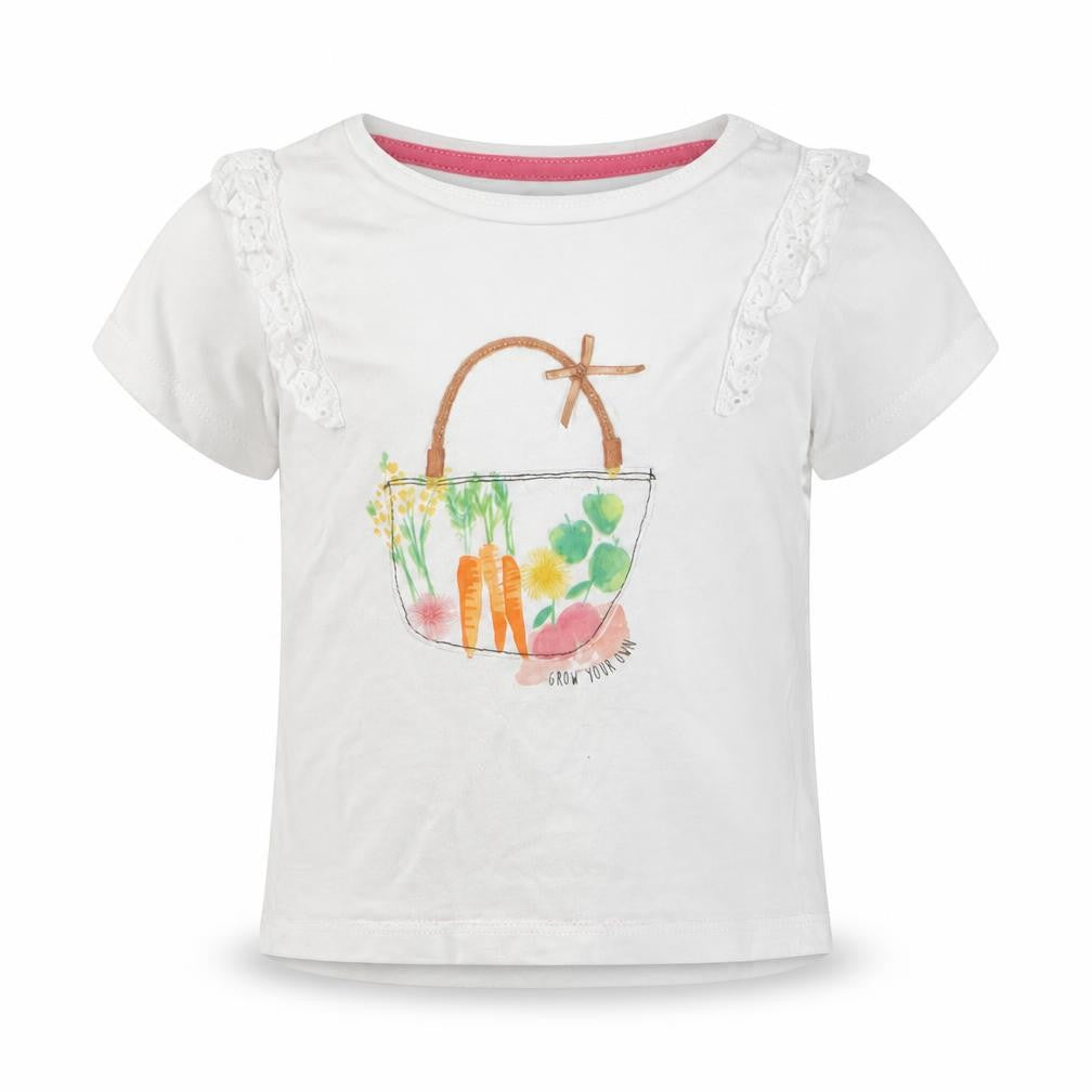 F&F Girls White   Basic T-Shirt Size 18-24 Months