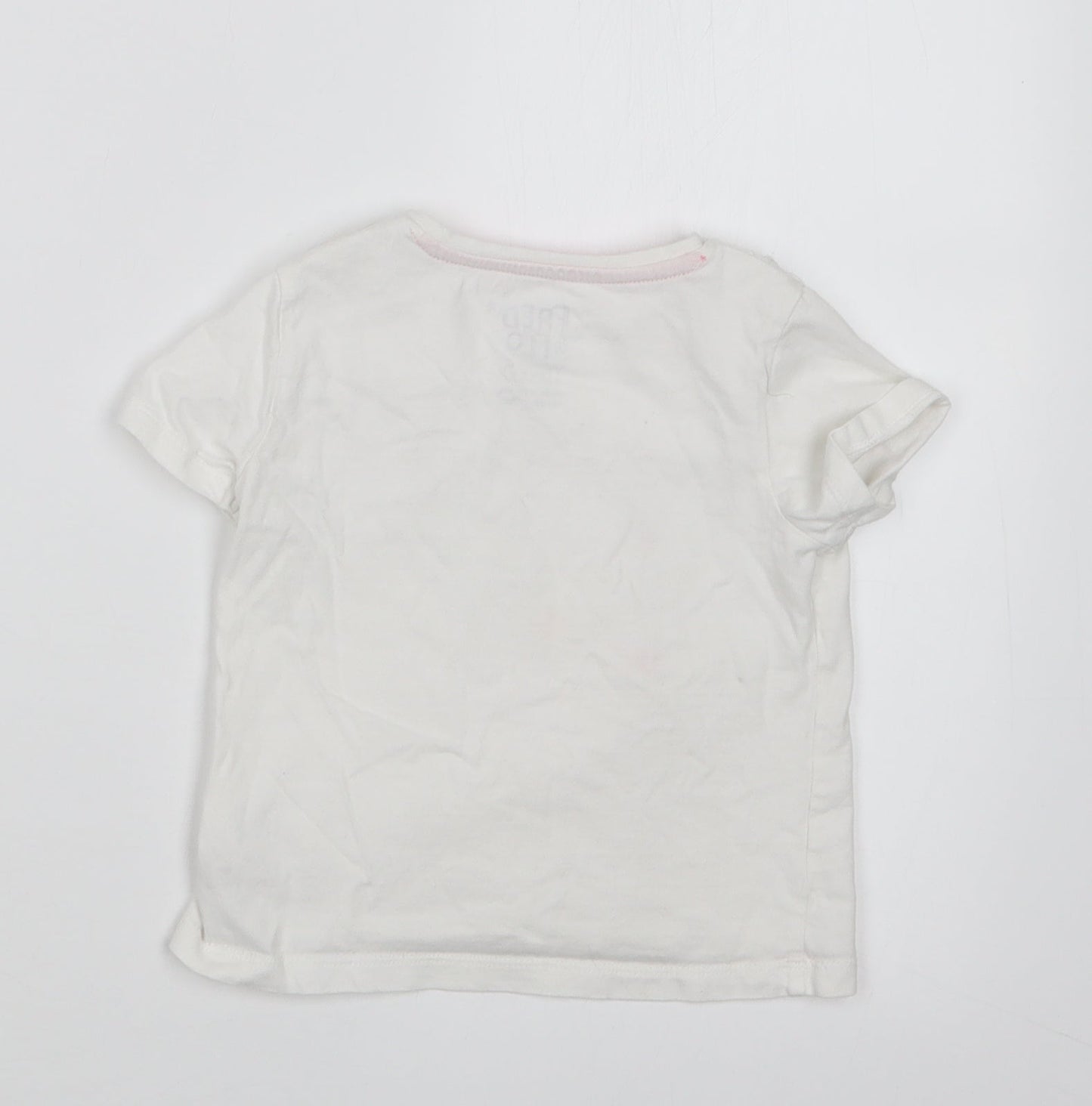 F&F Girls White   Basic T-Shirt Size 18-24 Months