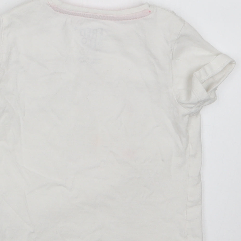 F&F Girls White   Basic T-Shirt Size 18-24 Months