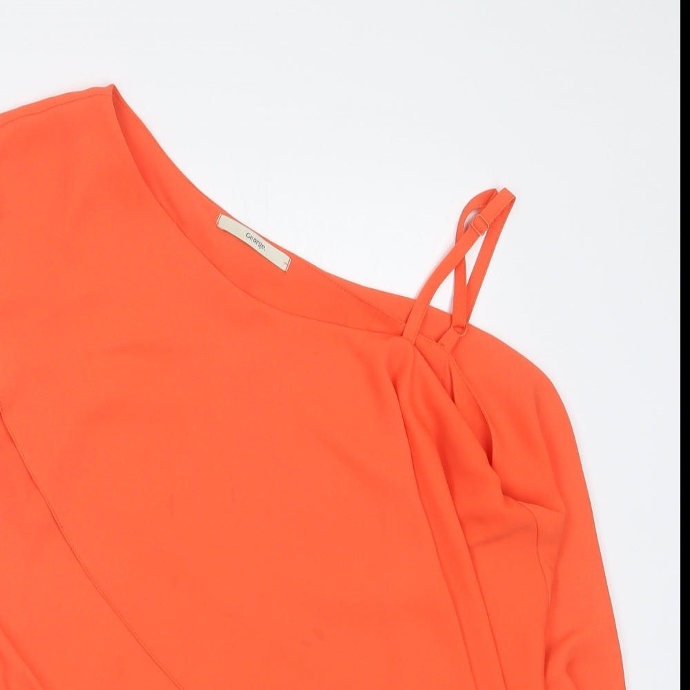 George Womens Orange   Basic Blouse Size 12