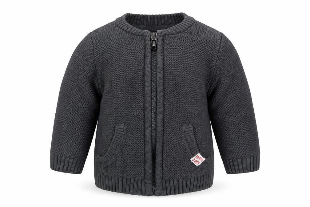 F&F Boys Grey  Knit Jacket  Size 3-6 Months