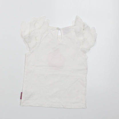 Back view of Emma Bunton girls’ white basic t-shirt, size 18-24, months