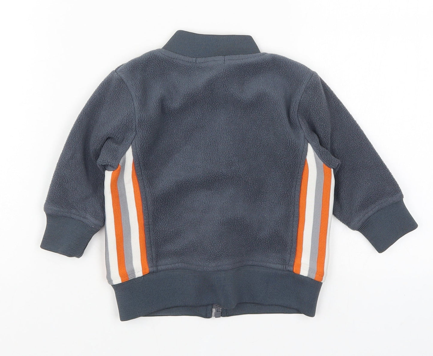 name it Boys Grey Striped  Jacket  Size 6-9 Months  - 52