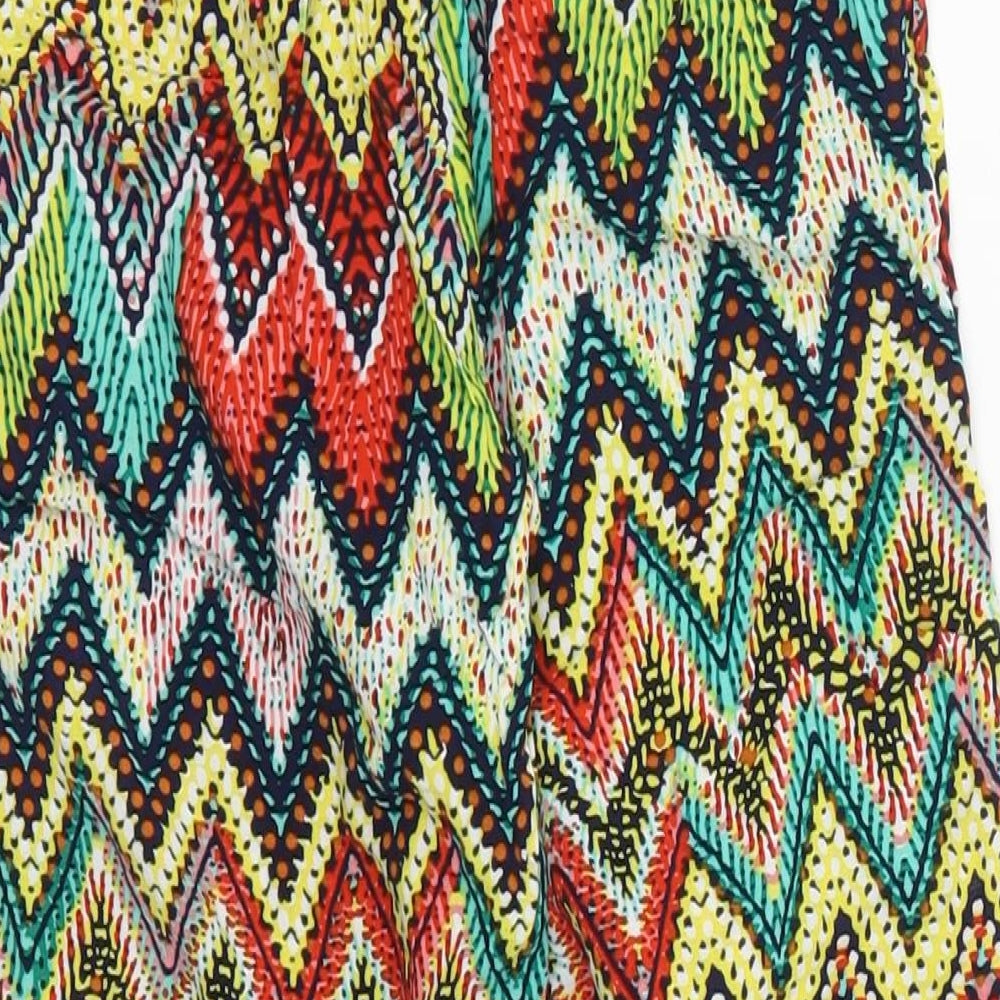 Trendy Style Girls Multicoloured Geometric  Bloomer Trousers Size 14 Years - Zig Zag