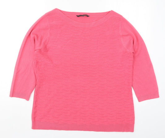 Bonmarché Womens Pink  Knit Pullover Jumper Size 14