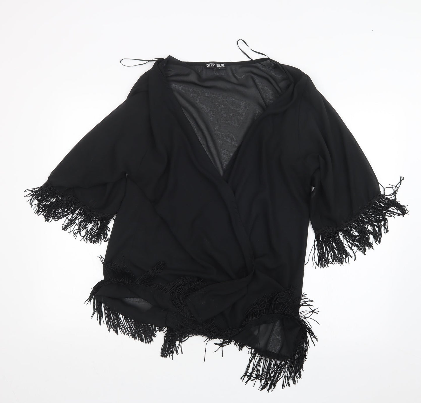 Cheeky Budha Womens Black   Kimono Jacket Size M