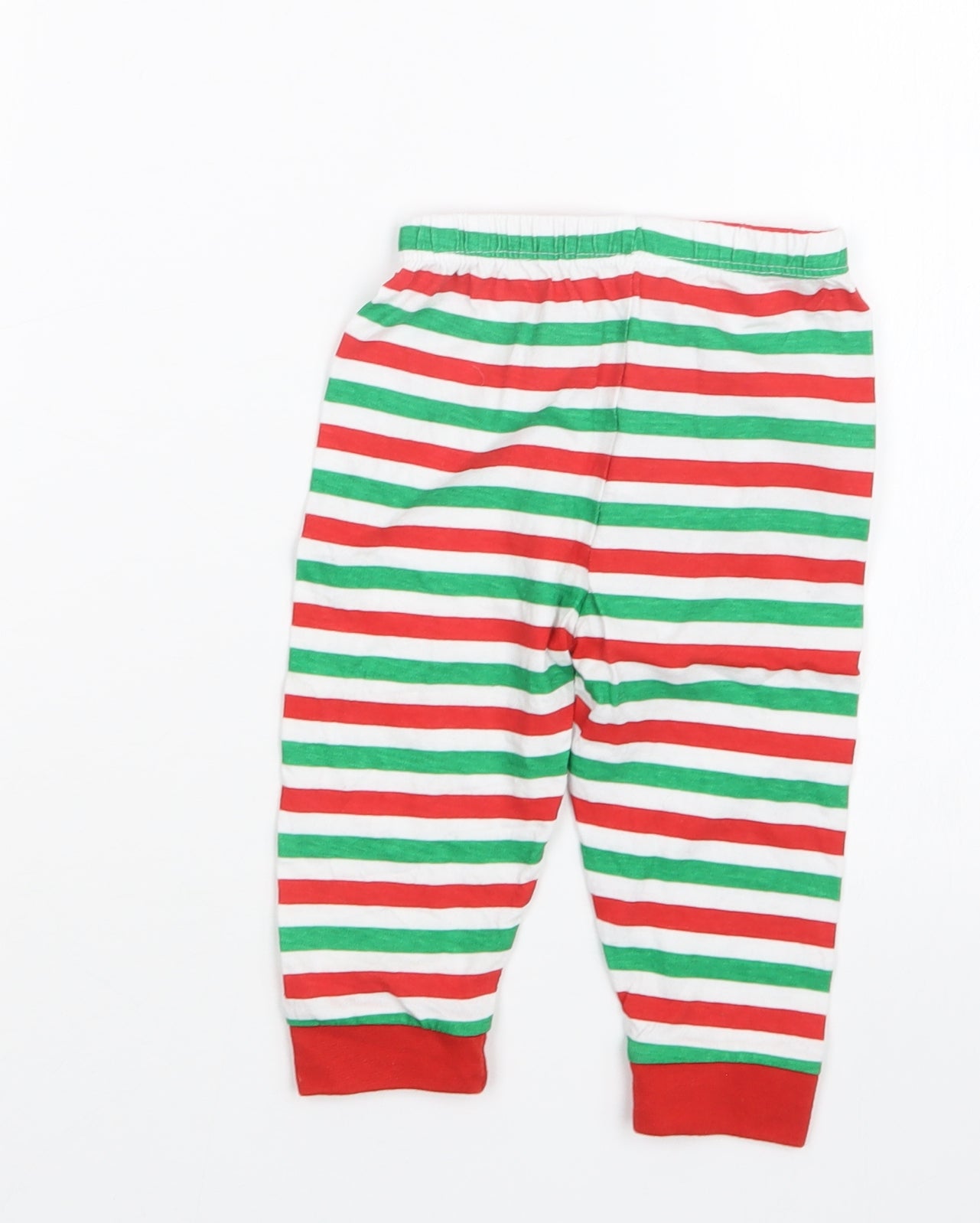 B&M Boys Red Striped  Capri Pyjama Pants Size 6-9 Months  - Christmas