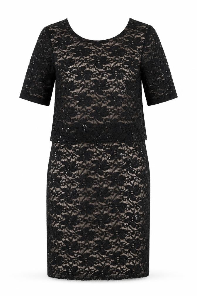 Billie & Blossom Womens Black  Lace Shirt Dress  Size 10