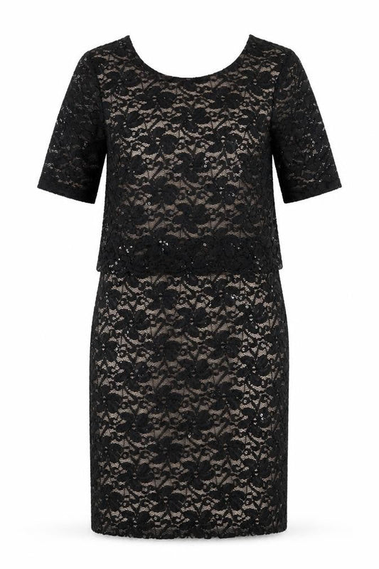 Billie & Blossom Womens Black  Lace Shirt Dress  Size 10