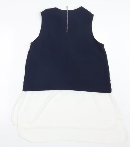 Back view of Atmosphere women’s blue basic blouse, size UK 12