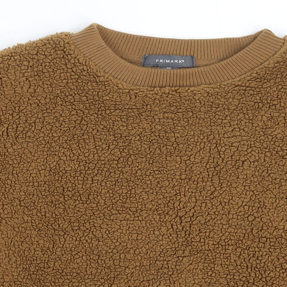 Primark Womens Brown  Fleece Pullover Sweatshirt Size 8