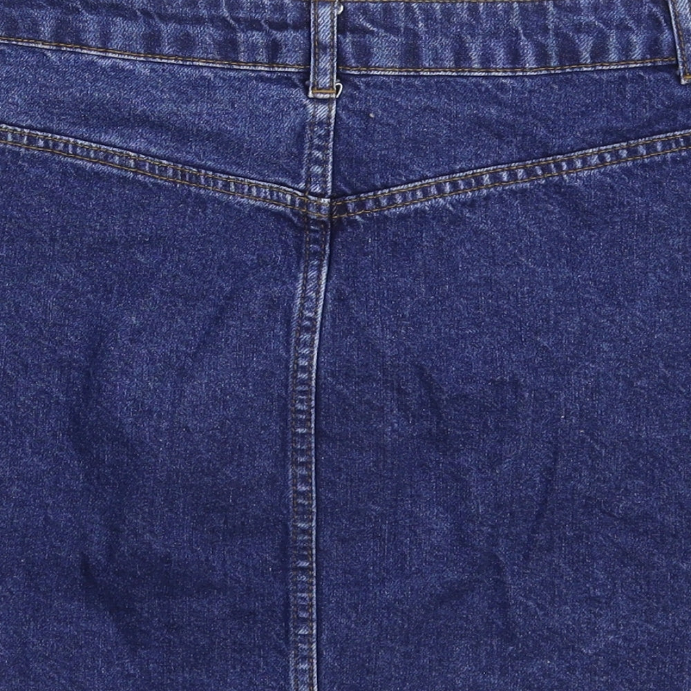 Topshop Womens Blue  Denim Mini Skirt Size 10