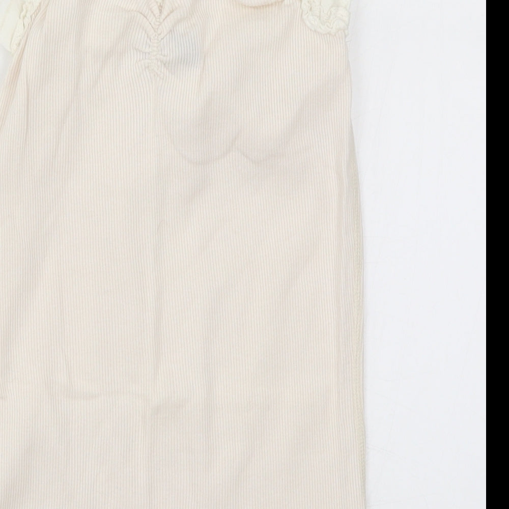 Miss Selfridge Womens White   Basic Tank Size 12