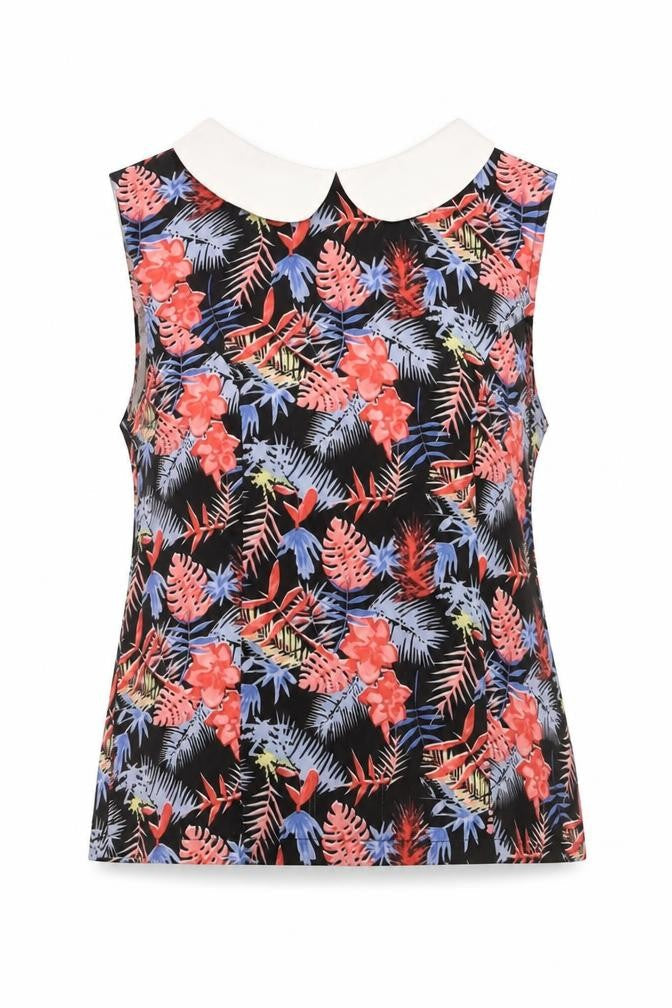 Glamorous Womens Black Floral  Basic Blouse Size S
