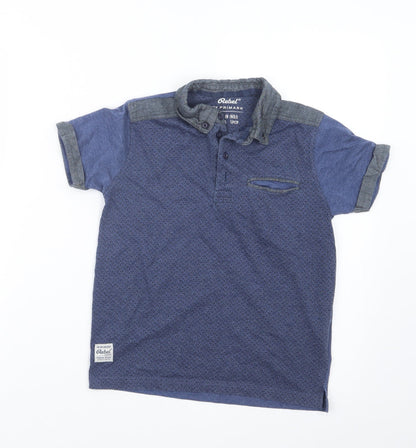 Additional front view of Rebel boys’ blue geometric basic polo, size 8-9, years
