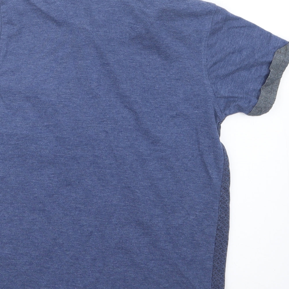 Rebel Boys Blue Geometric  Basic Polo Size 8-9 Years