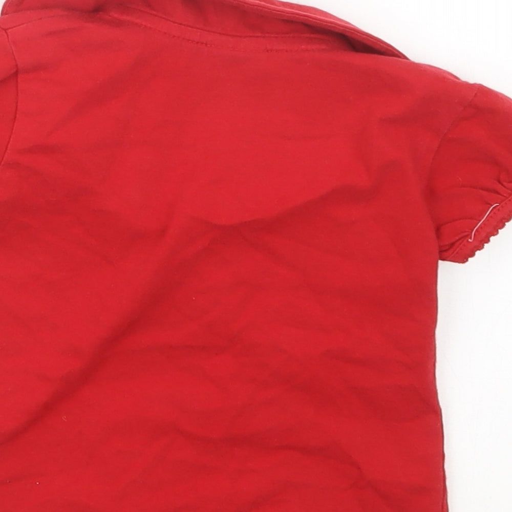OshKosh Girls Red   Basic T-Shirt Size 12 Months