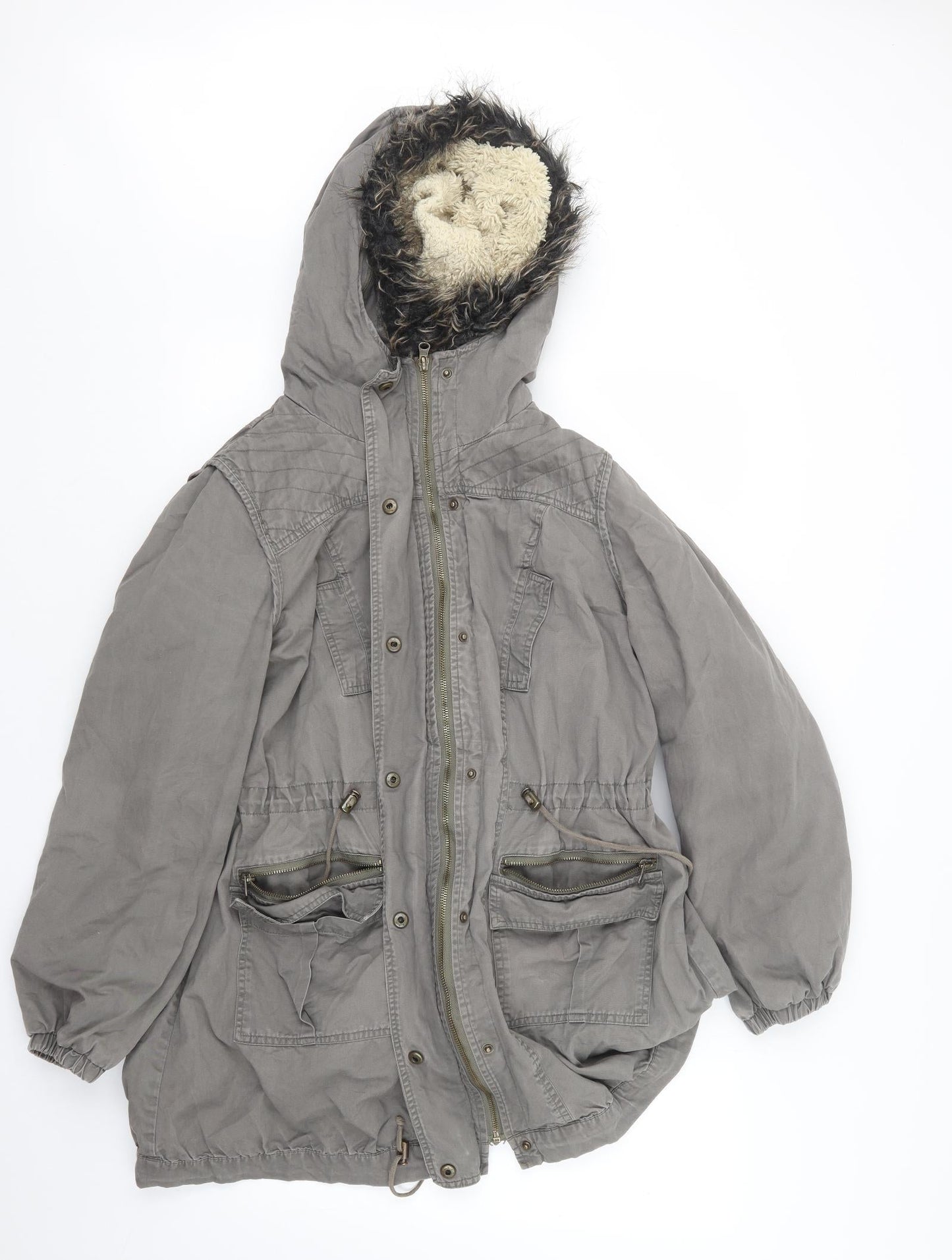 Dorothy Perkins Womens Grey   Jacket Coat Size 12