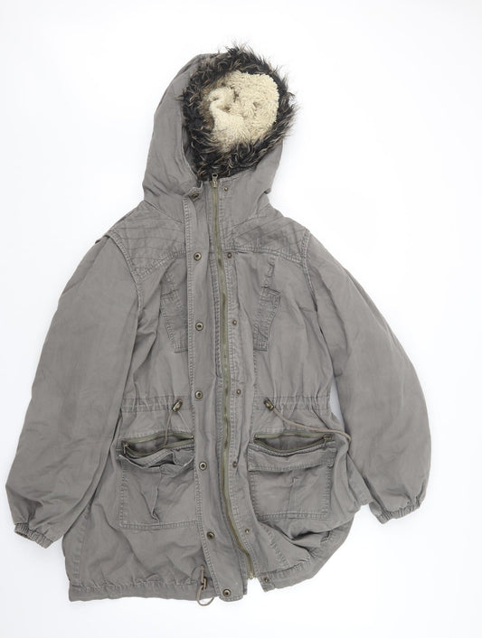 Dorothy Perkins Womens Grey   Jacket Coat Size 12