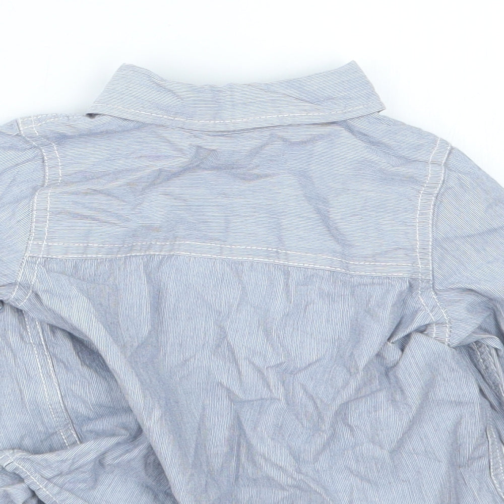 Pumpkin Patch Boys Blue Striped  Basic Button-Up Size 6-9 Months