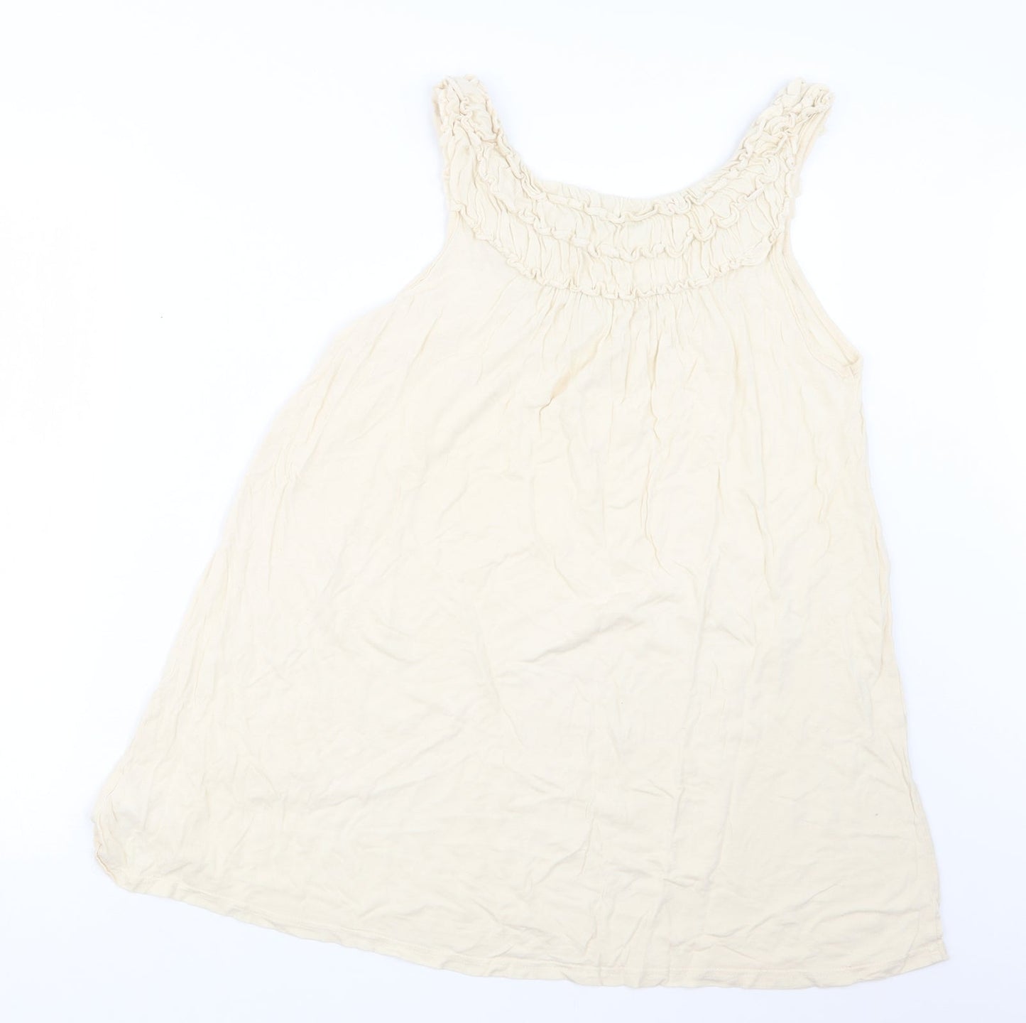 Topshop Womens Beige   Basic T-Shirt Size 14