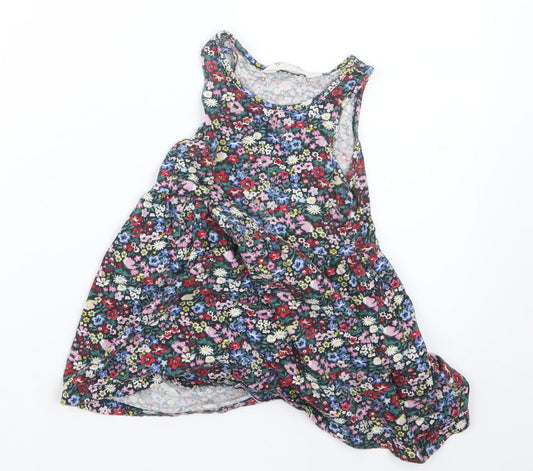 H&M Girls Black Floral  A-Line  Size 2 Years