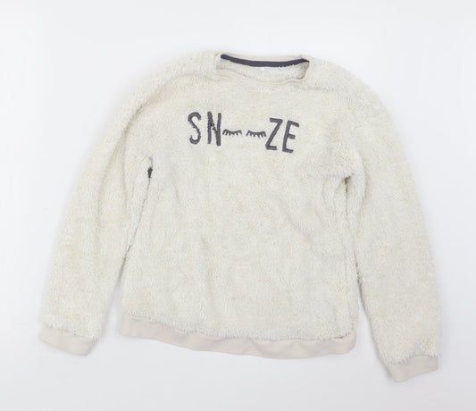 George Girls Ivory Geometric  Top Pyjama Top Size 9-10 Years