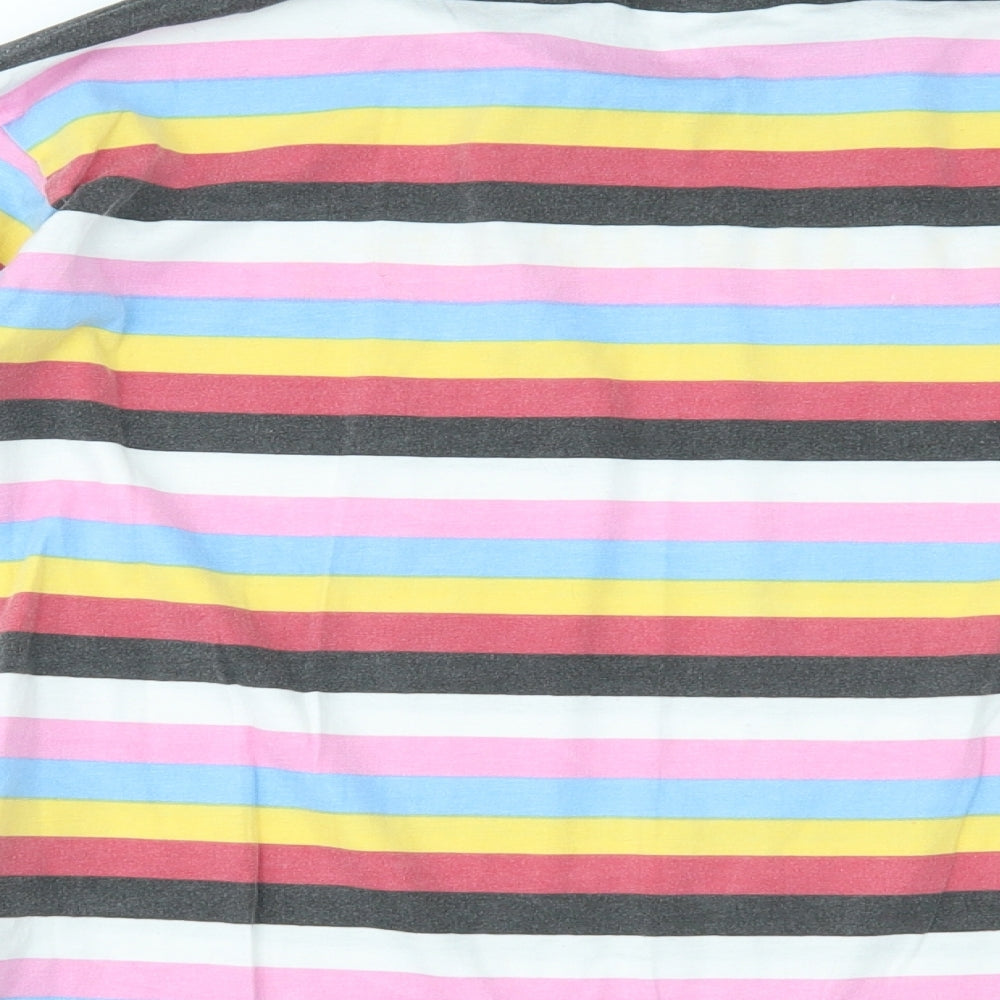 Daisy Street Womens Multicoloured Striped  Basic T-Shirt Size 8