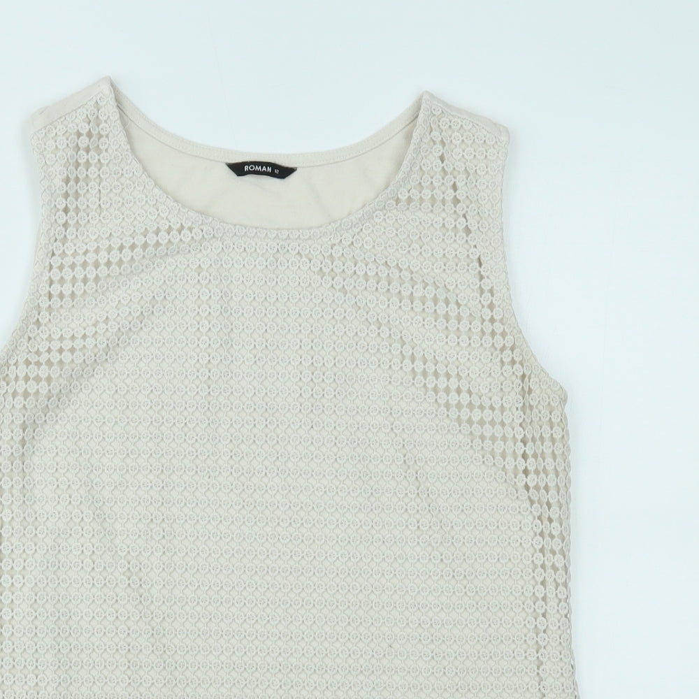 Roman Womens Beige   Basic Tank Size 12