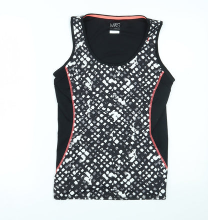 Marks & Spencer Womens Black Polka Dot  Basic Tank Size 12