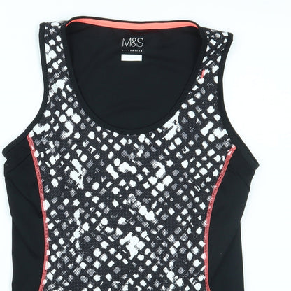 Marks & Spencer Womens Black Polka Dot  Basic Tank Size 12
