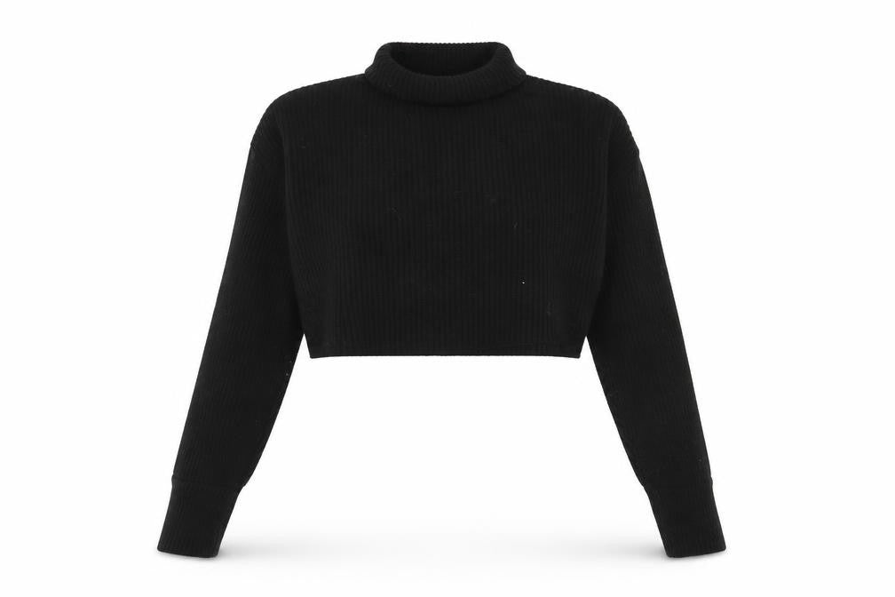 PRETTYLITTLETHING Womens Black  Knit Pullover Jumper Size M