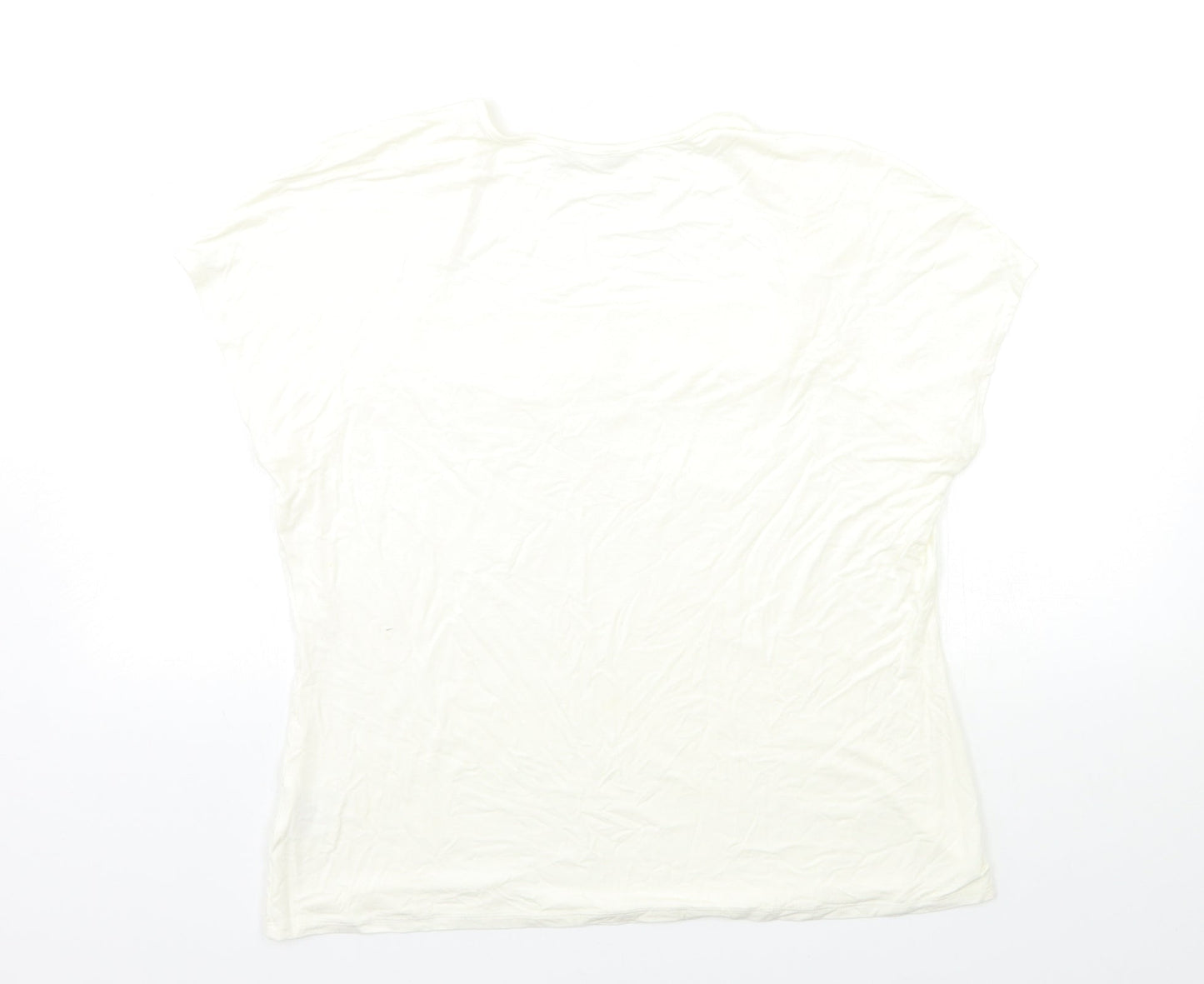 PLANET Womens White   Basic T-Shirt Size L
