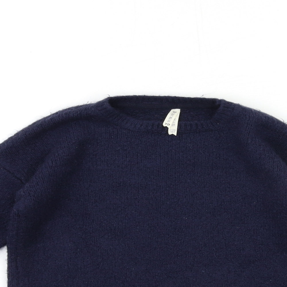 Young Dimension Girls Blue  Knit Pullover Jumper Size 12 Years