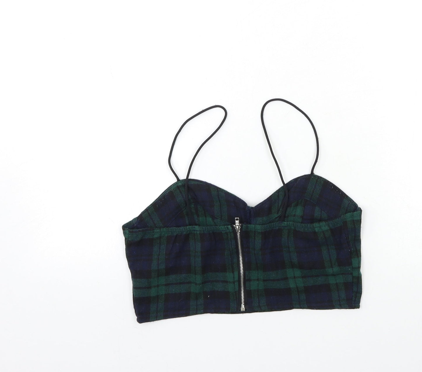 SheIn Womens Blue Check  Basic Tank Size XS