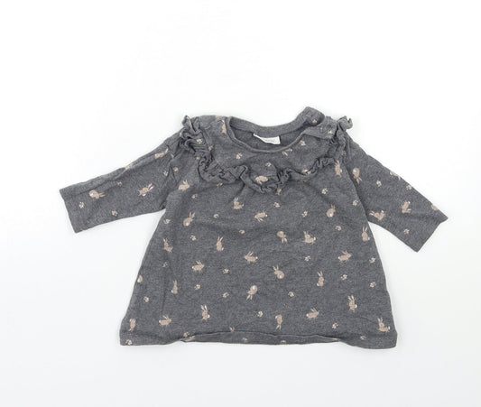 NEXT Baby Grey   Basic T-Shirt Size 3-6 Months