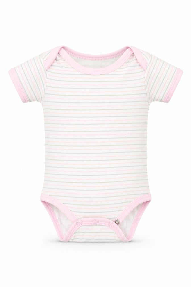 Bee Bo Baby White Striped  Babygrow One-Piece Size 3-6 Months