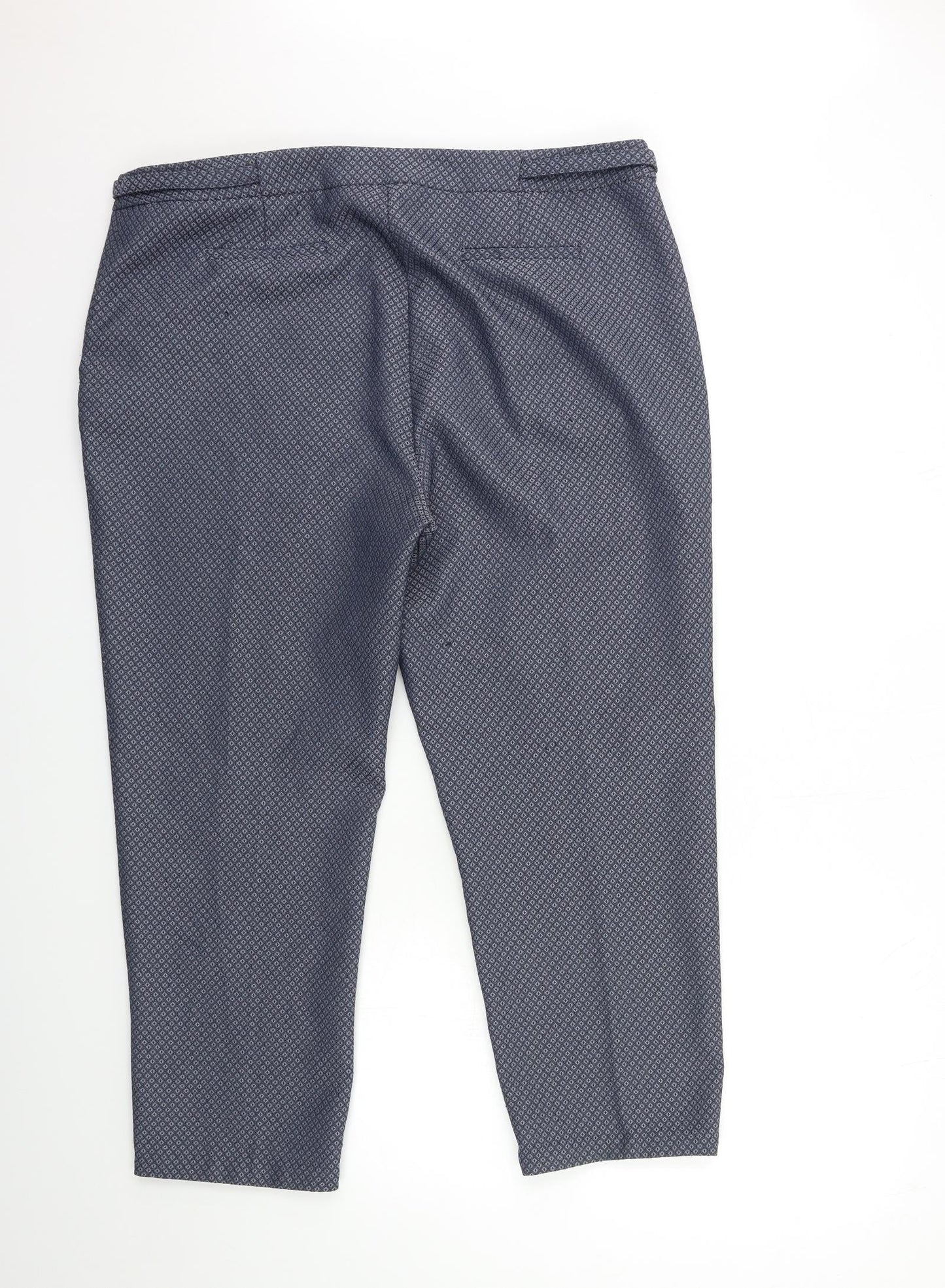 Peacocks Womens Blue   Trousers  Size 18 L25 in
