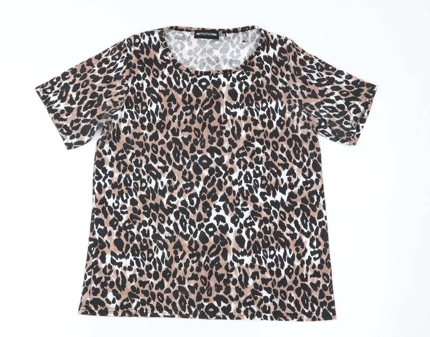 PLT Womens Multicoloured Animal Print  Basic T-Shirt Size 10