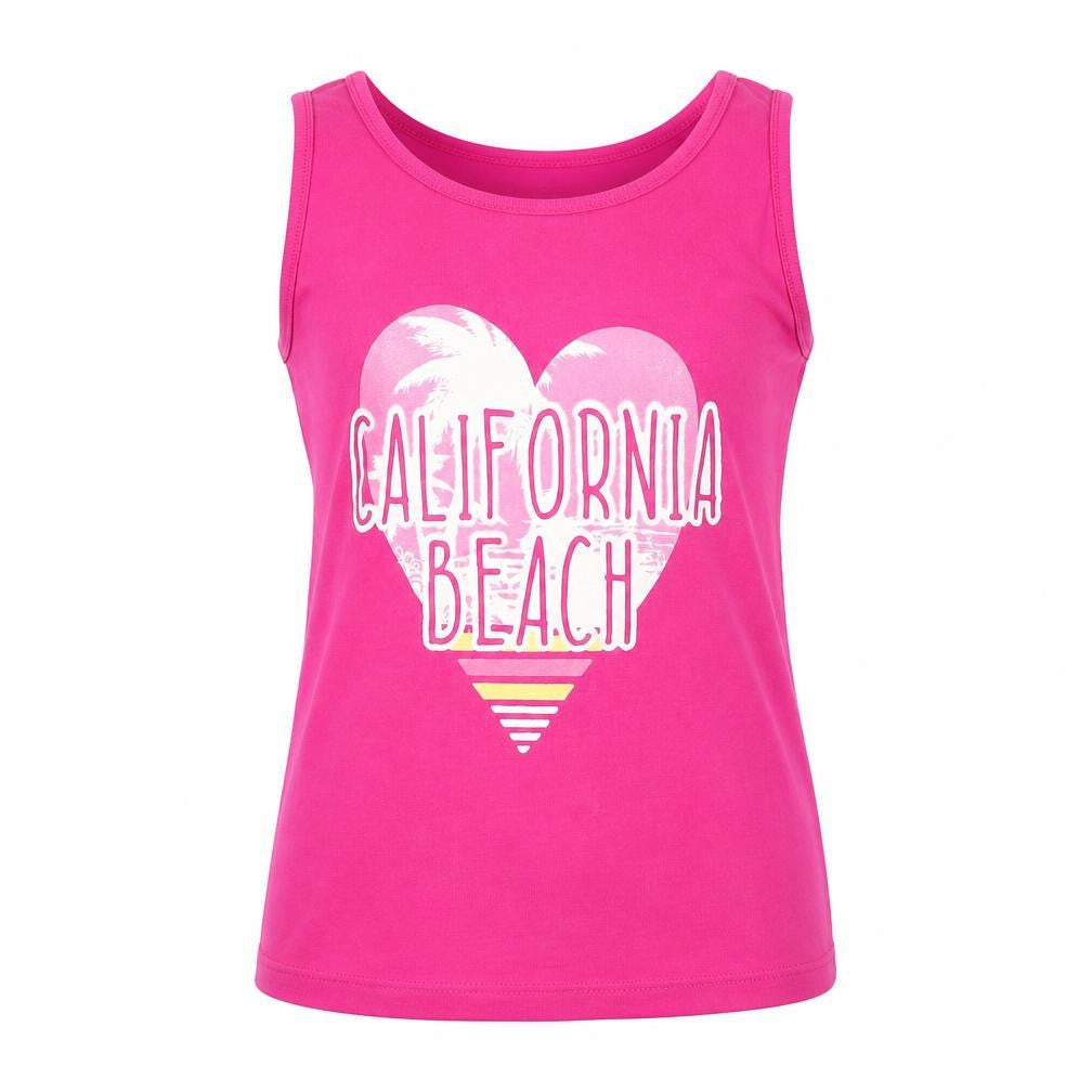 pep and co Girls Pink   Basic Tank Size 7-8 Years