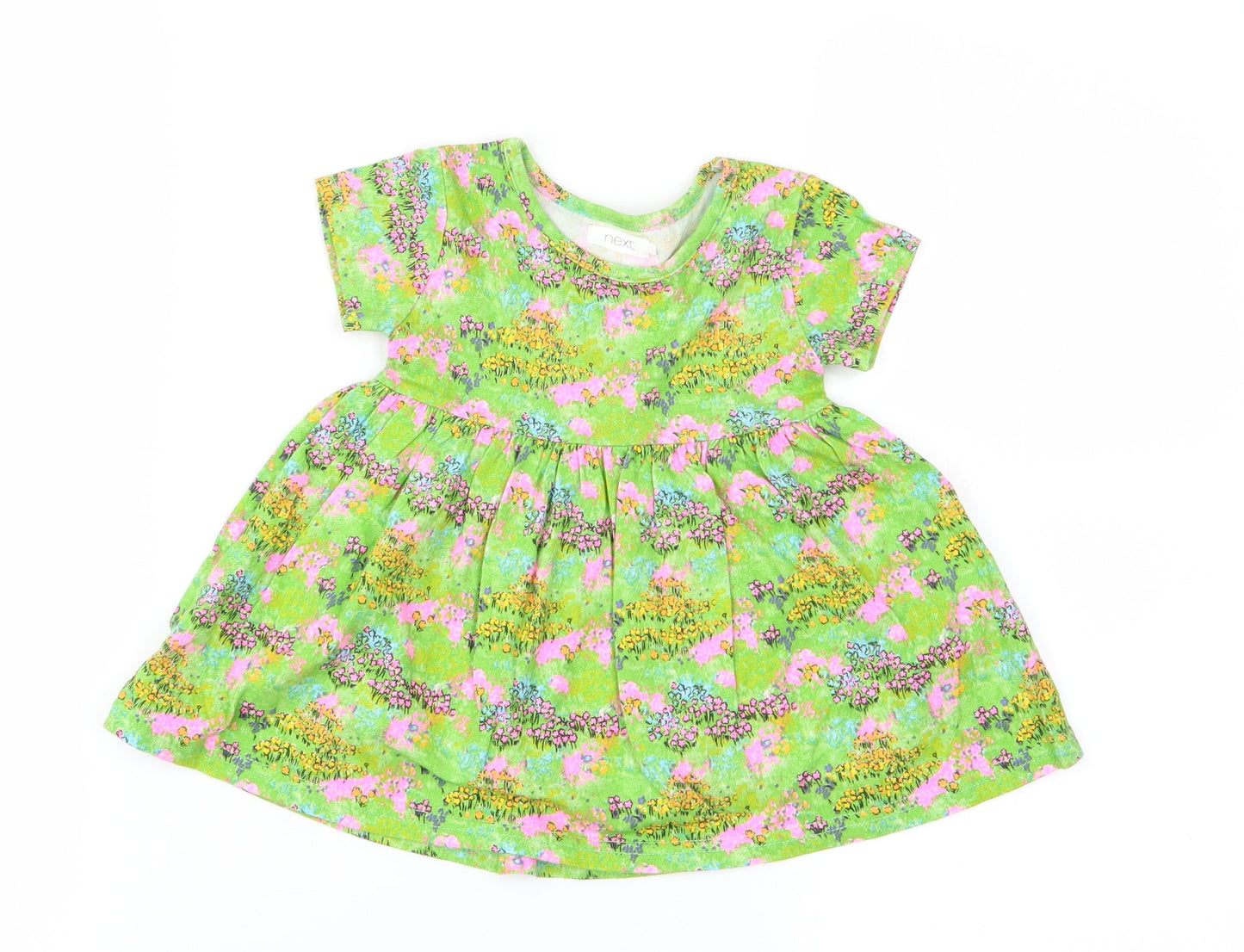 NEXT Girls Green Floral  Fit & Flare  Size 3-6 Months
