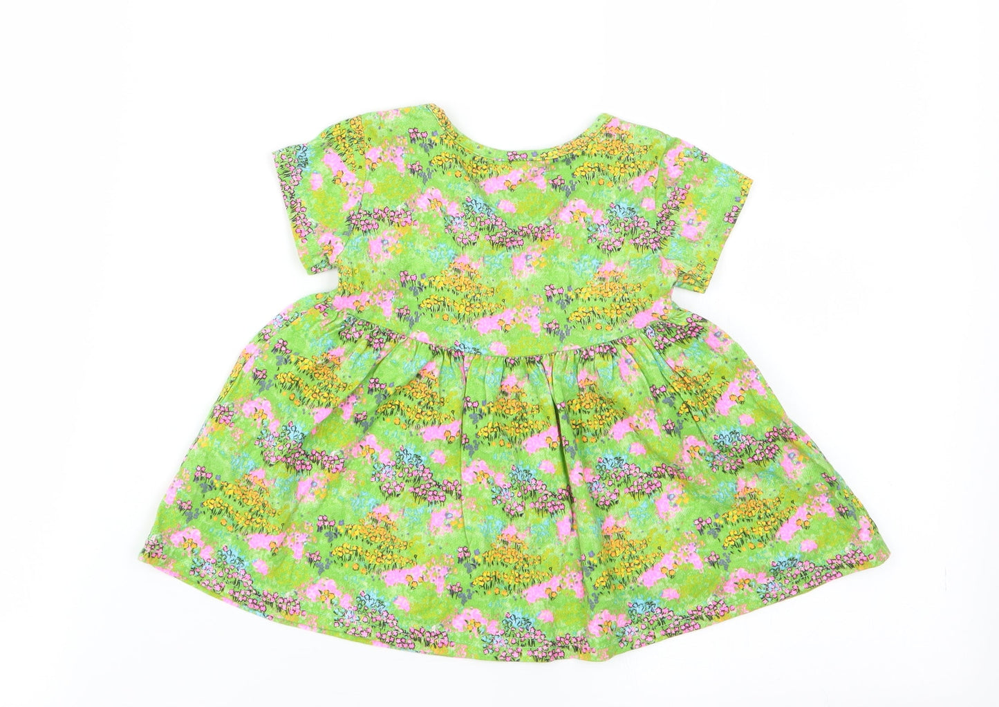 NEXT Girls Green Floral  Fit & Flare  Size 3-6 Months