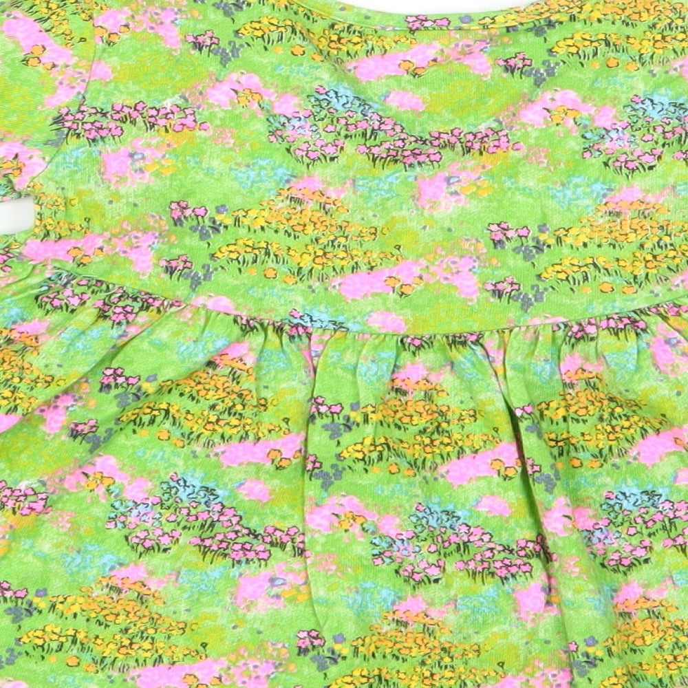 NEXT Girls Green Floral  Fit & Flare  Size 3-6 Months
