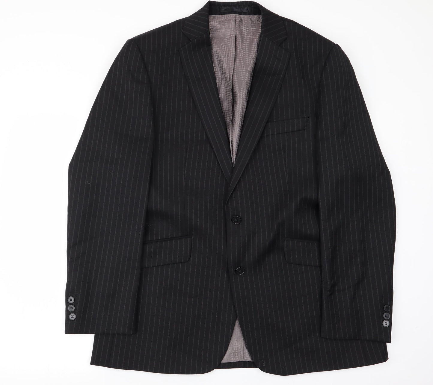 Studio Mens Black Striped  Jacket Blazer Size 42
