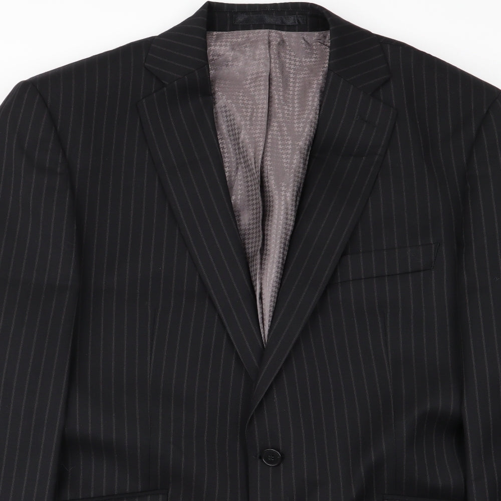 Studio Mens Black Striped  Jacket Blazer Size 42