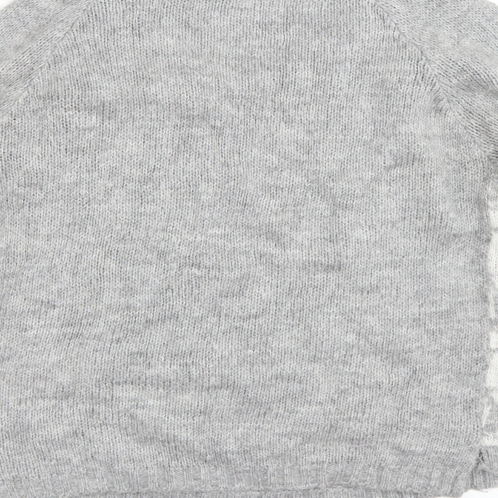 New Look Womens Grey   Pullover Jumper Size 10  - Owls
