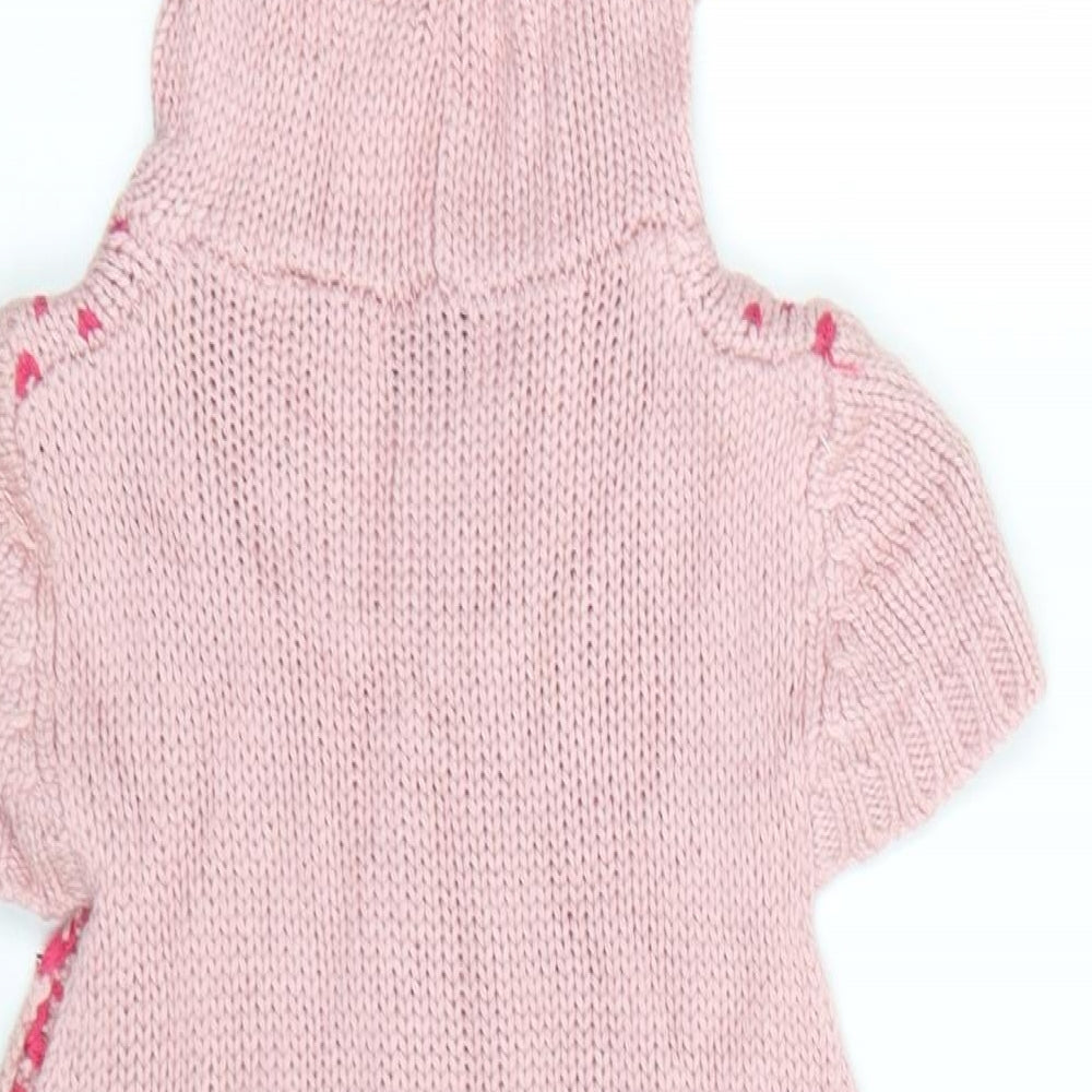 Delicious Girls Pink Fair Isle  Pullover Hoodie Size 11-12 Years