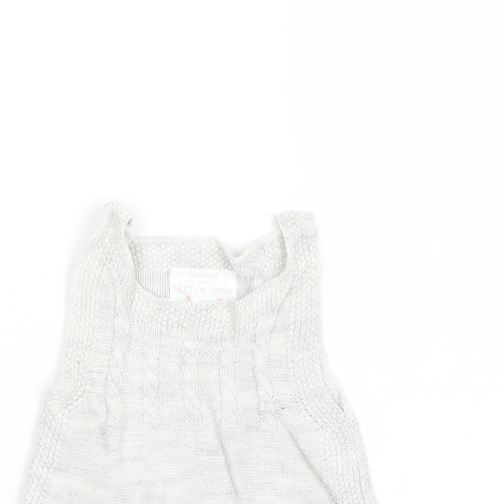 F&F Girls Grey   Tank Dress  Size 6-9 Months