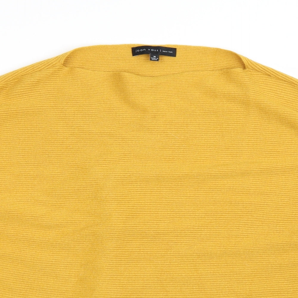 Joan Vass Womens Yellow   Pullover Jumper Size M