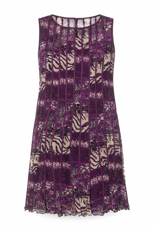 Gilani Womens Purple Geometric  Shift  Size 12